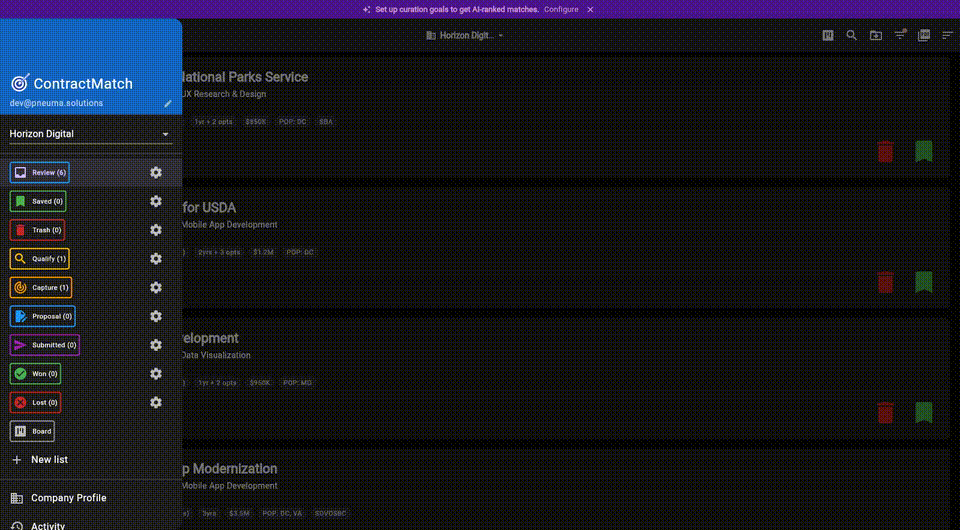 Set up curation goals demo